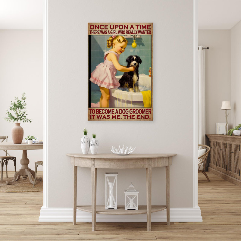 «Hiske A Girl To Being A Dog Groomer», reproduction d'art rectangulaire sur toile tendue sur toile tendue, L 24 po x H 36 po