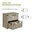 Classeurs latéraux en bois 31,3 po à 2 tiroirs avec serrure pour bureau personnel, format lettre / légal / A4 / F4, assemblage requis-1325436618