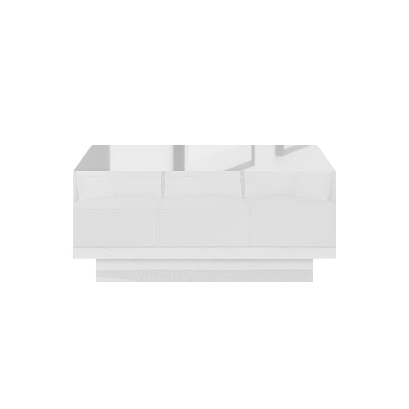 Coffee Table Caoilainn with Storage Compartments, 40cm H x 90cm L x 60cm W, White