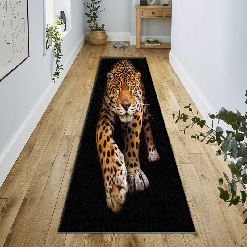 Non-Woven Soft Type Printed Rug with Intricate Floral Design in Vibrant Colors Ideal for Home and Office Decor