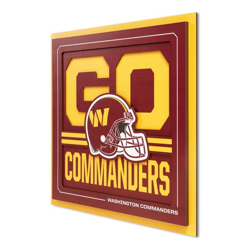 Washington Commanders Slogan Series, art mural 3D, Washington Commanders