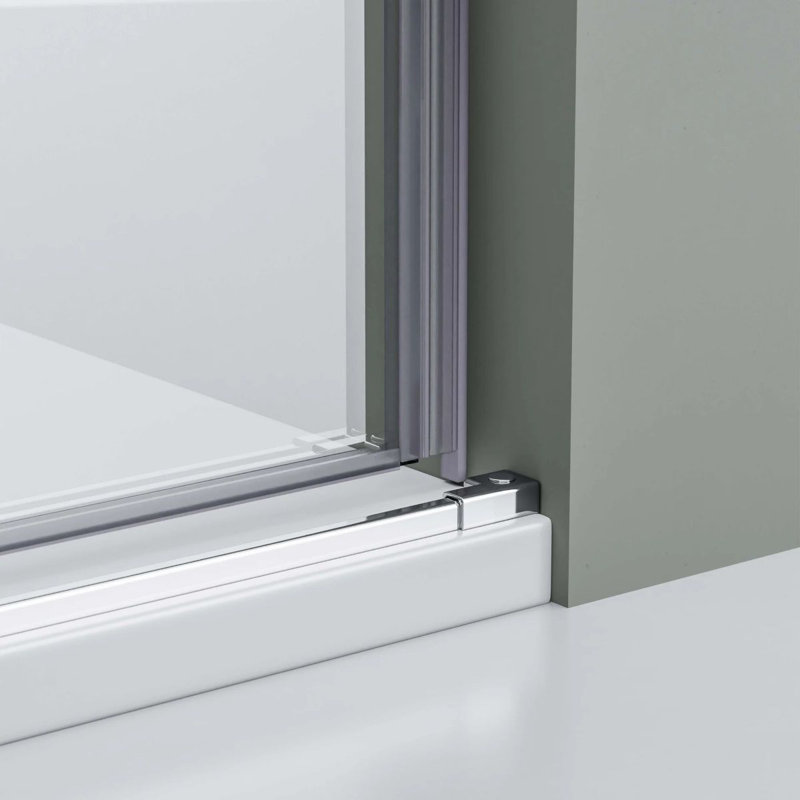 Elena Niche 8mm Glass Sliding Shower Door Enclosure In Chrome, 100cm