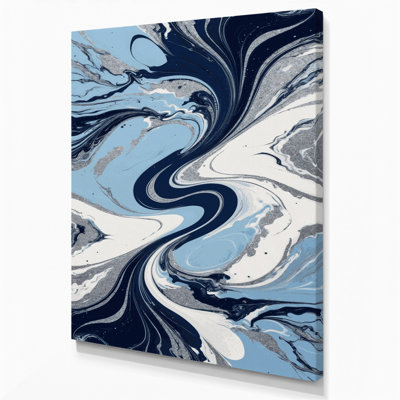 Abstrait art fluide sur toile grise 65