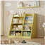 Bibliothèque de jouets jaune en bois-1937389054