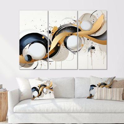 «Galactic Convergence Of Glam Waves III», ensemble de reproductions d'art géométriques abstraites