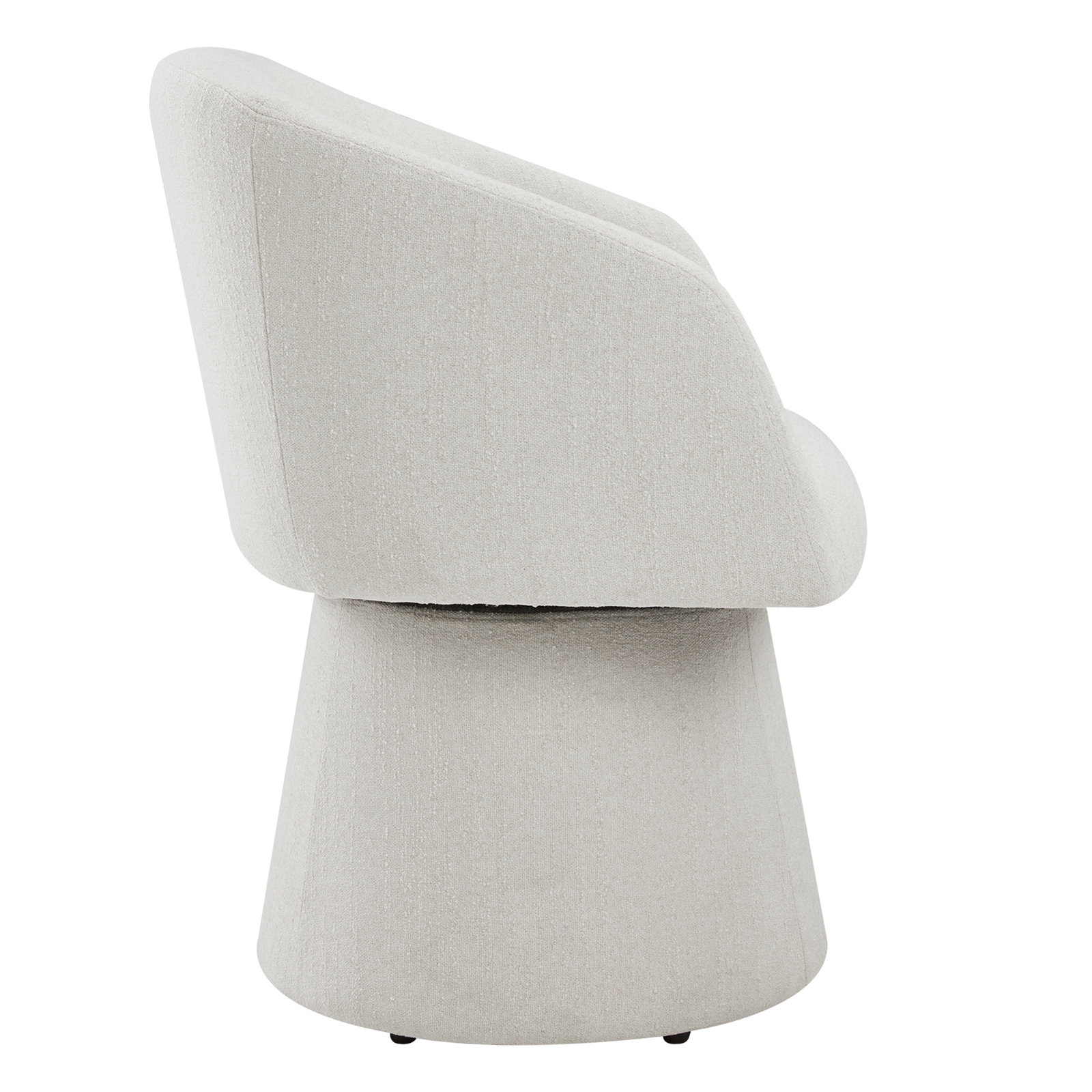 Kyo Swivel Dining Armchair, Mellow Ivory Chenille
