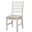 2 chaises de salle à manger 2 pièces, blanc grisâtre, revêtement, structure en bois, transitionnel, hauteur de l'assise: 39 po, profondeur de l'ensemble: 41 po