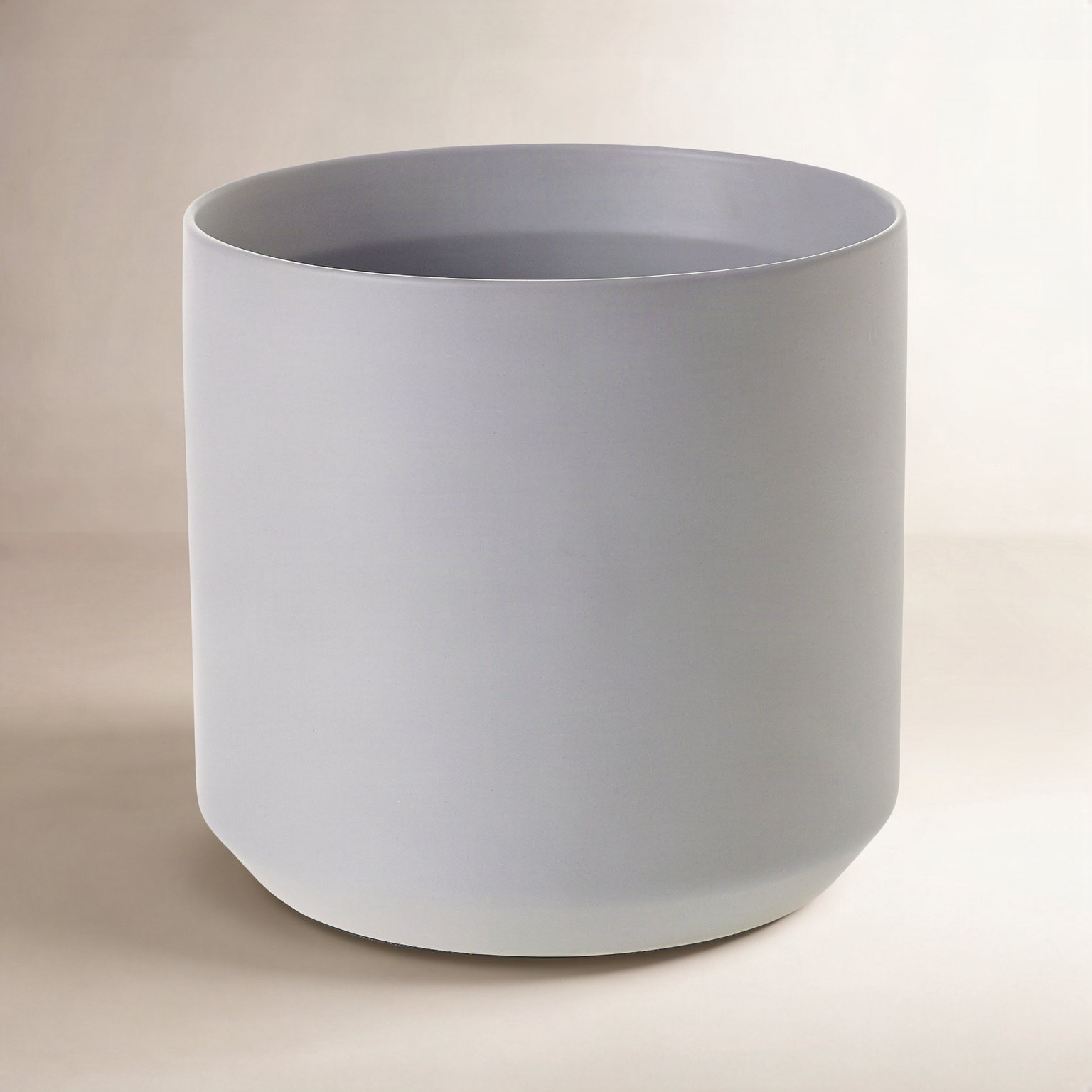 Parsons Ceramic Pot Planter, 10" H x 10.75" W x 10.75" D, Gray