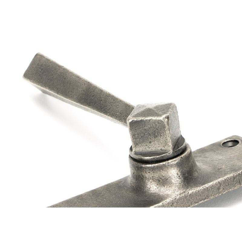 Straight Lock Door Handle, Antique Pewter