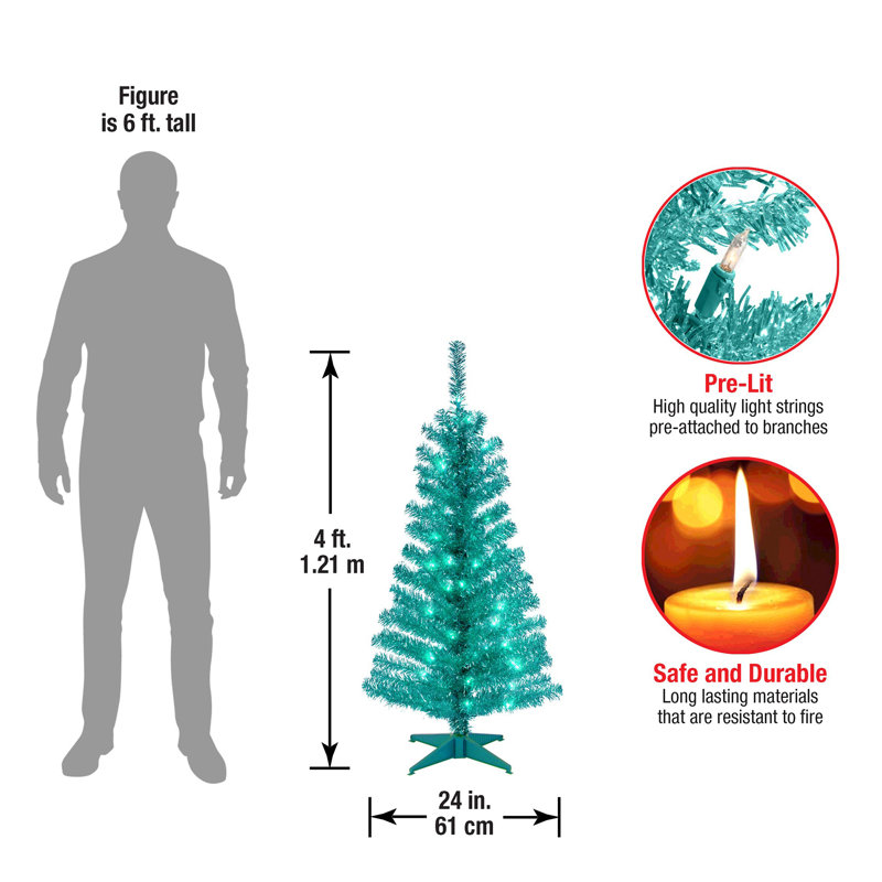 Arbre de Noël artificiel illuminé 4 pi