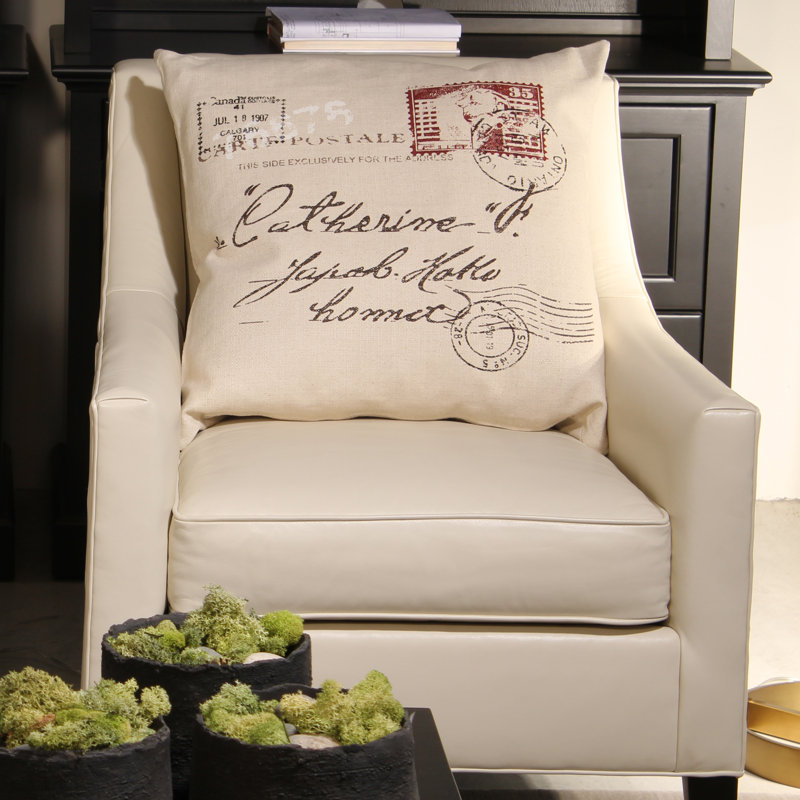 Cotton Blend Reversible Throw Pillow