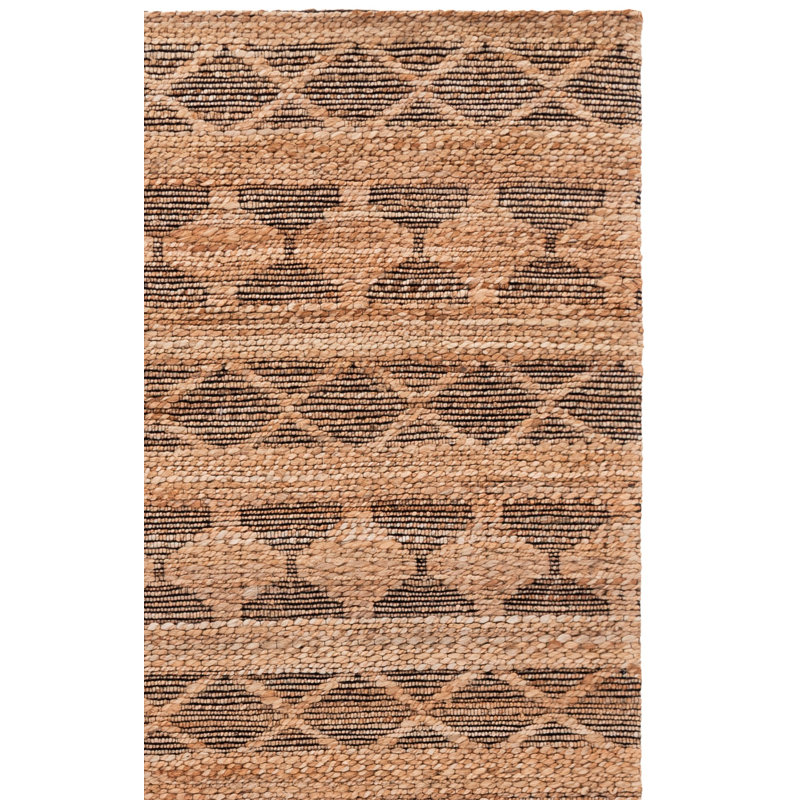 Tapis d'intérieur tissé à la main en jacquard Adlai, Rectangle 8 pi 0 po x 10 pi 0 po