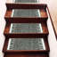 Tapis d'escalier intérieur gris antidérapant