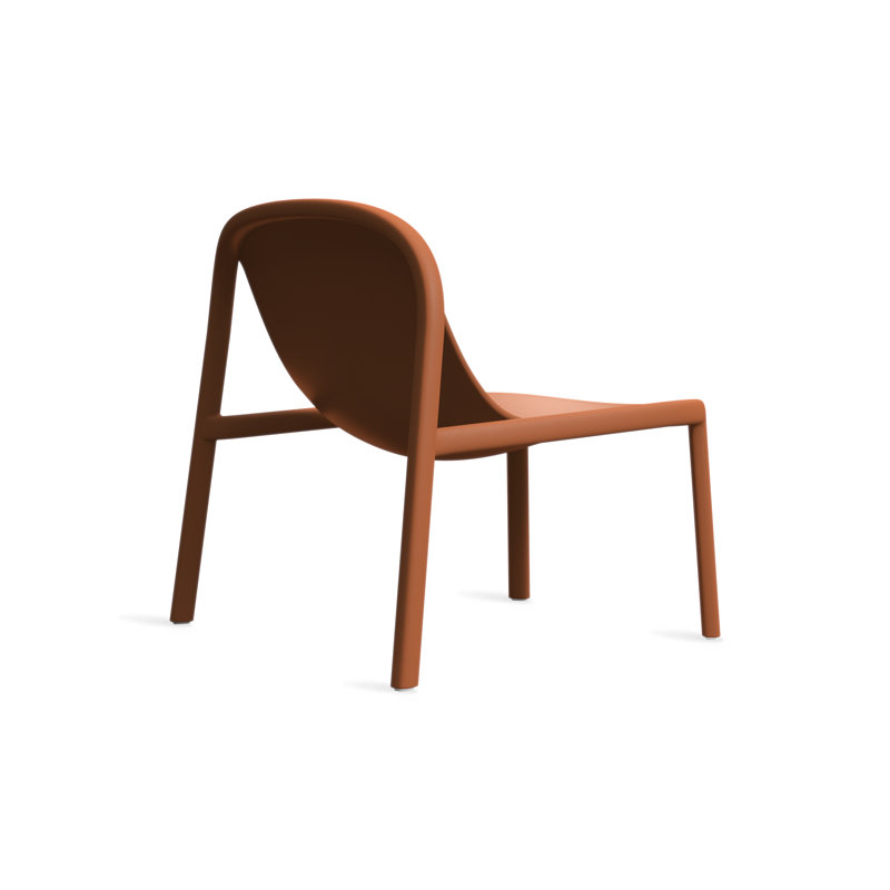 Decade Outdoor Lounge Chair, Tomato
