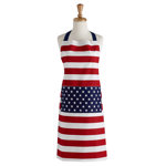 Independence Day Striped Cotton Bib Apron