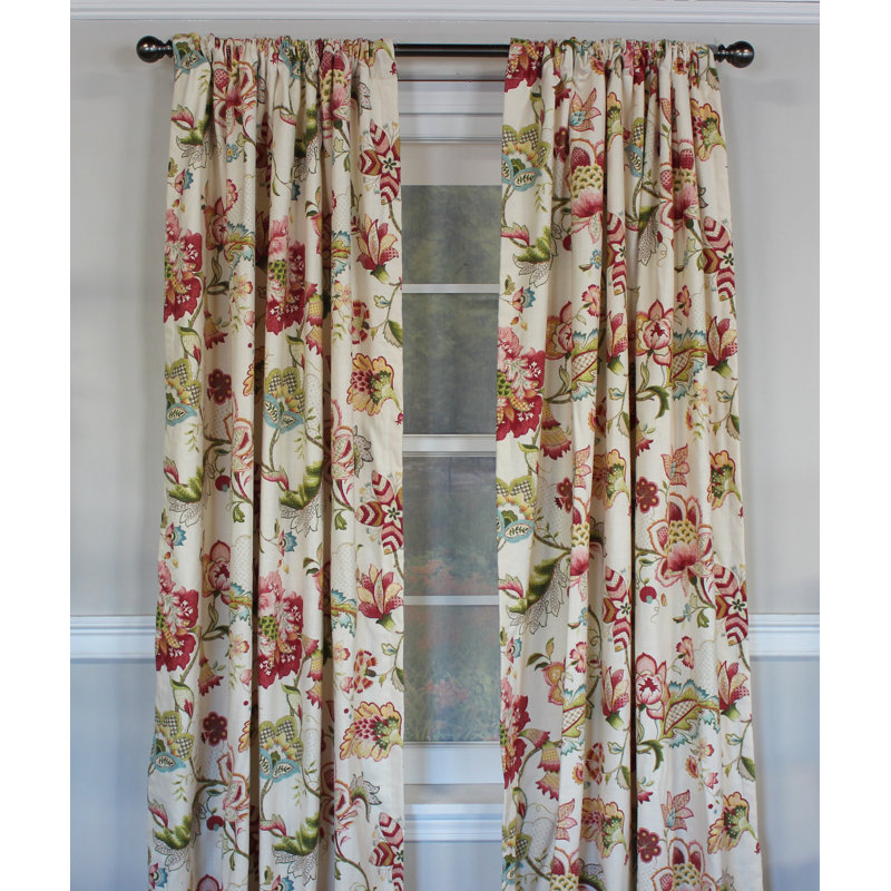 Ophpanbl Ophelia Original P/Kaufmann Curtain Panels , Rose, 50" W x 84" L