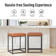 Romigh Upholstered Counter Stool with Metal Frame (Set of 3)