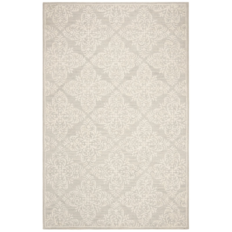 Roselyn Hand-Tufted Wool Ivory Area Rug, Rectangle 2'6" x 4'
