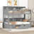 Gray Twin Bunk Bed With Practical Storage Features - Space Optimization Solution Functional Drawer Enhance Room Utility