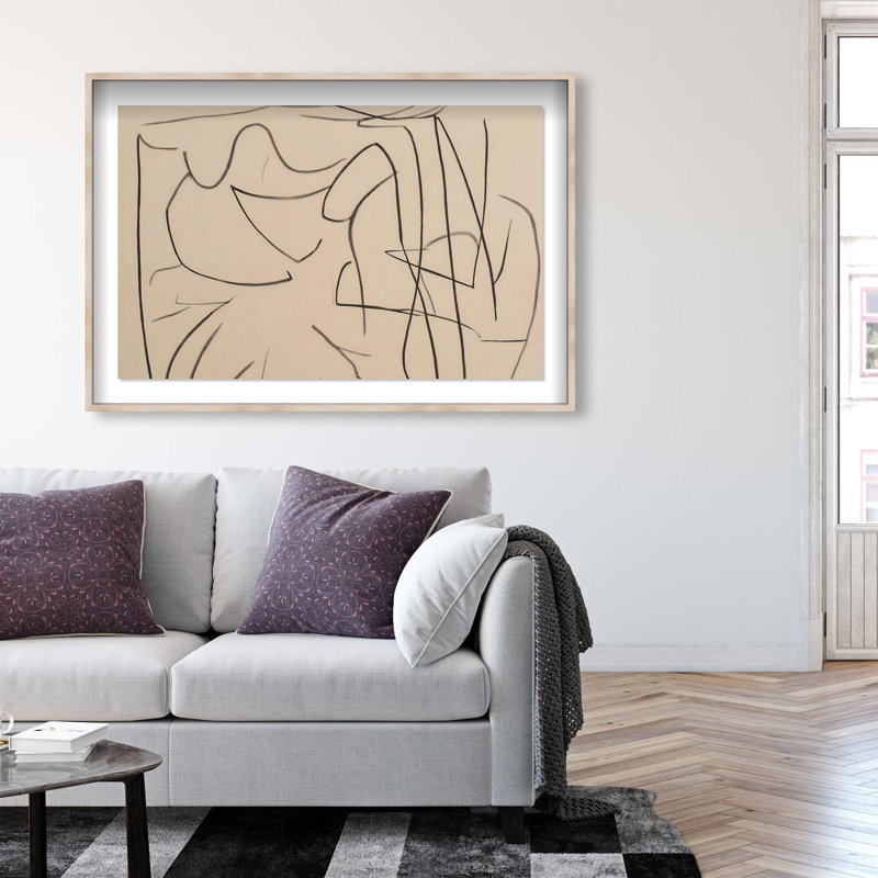 Oliver Gal Digital Dreamscape III Abstract - Luxury Shadowbox Framed Wall Art, Cream, 22" H x 32" W