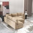 Kessi 6-Piece Upholstered Modern Chenille Fabric Modular Sectional Sofa With Ottoman-1559439479