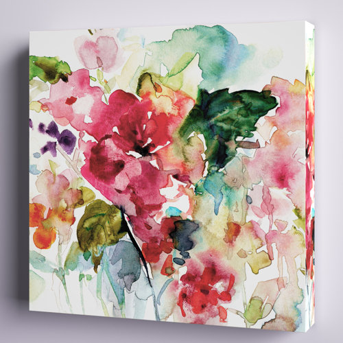 Etta Avenue™ Citrus Floral Punch On Canvas Painting & Reviews | Wayfair