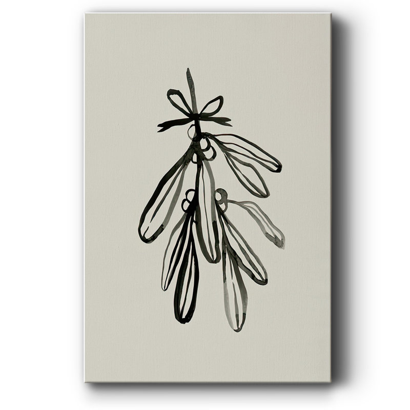" Mistletoe Sketch With Bows I ", 60" H x 40" W x 1.5" D