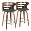 Tabouret de bar Mid-Century moderne à hauteur fixe avec pivot-1577784978