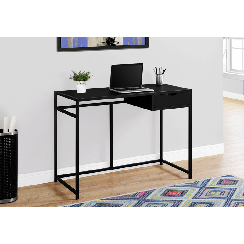 42" Metal Computer Desk, Black