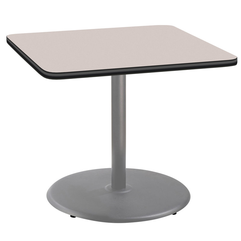 Table carrée pour salle de pause, H 30 po x L 36 po x l 36 po, gris, gris