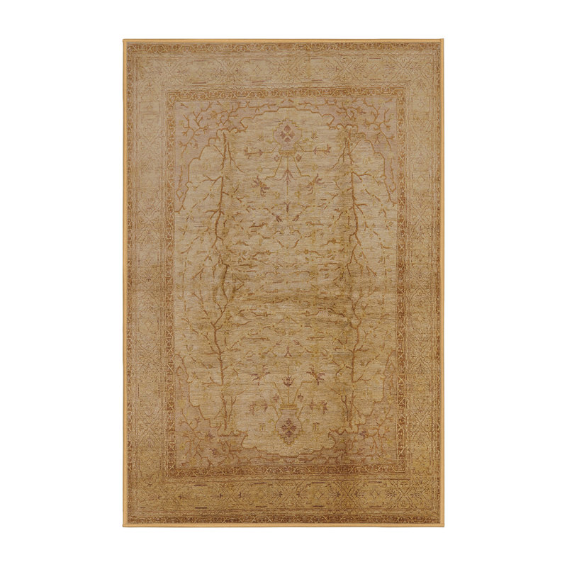 Tapis brun à motif oriental, Rectangle 6 pi x 9 pi