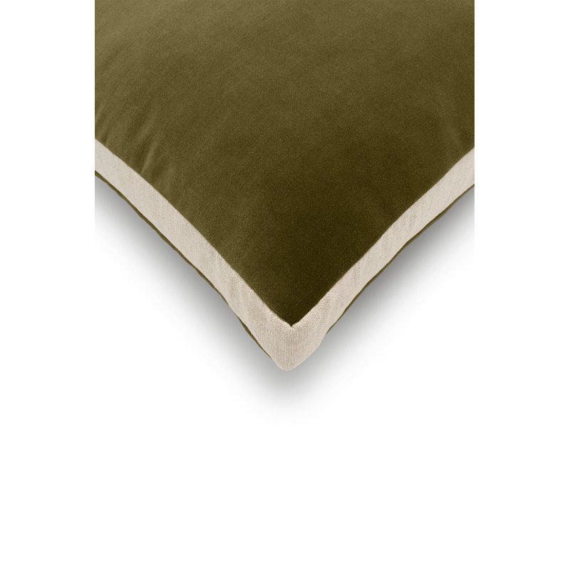 Deveraux Box Square Pillow Cover & Insert, Olive