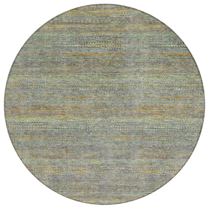 Machine Washable Indoor/Outdoor Oden ACN2148 Striped Rug, Rectangle 1'8" x 2'6"