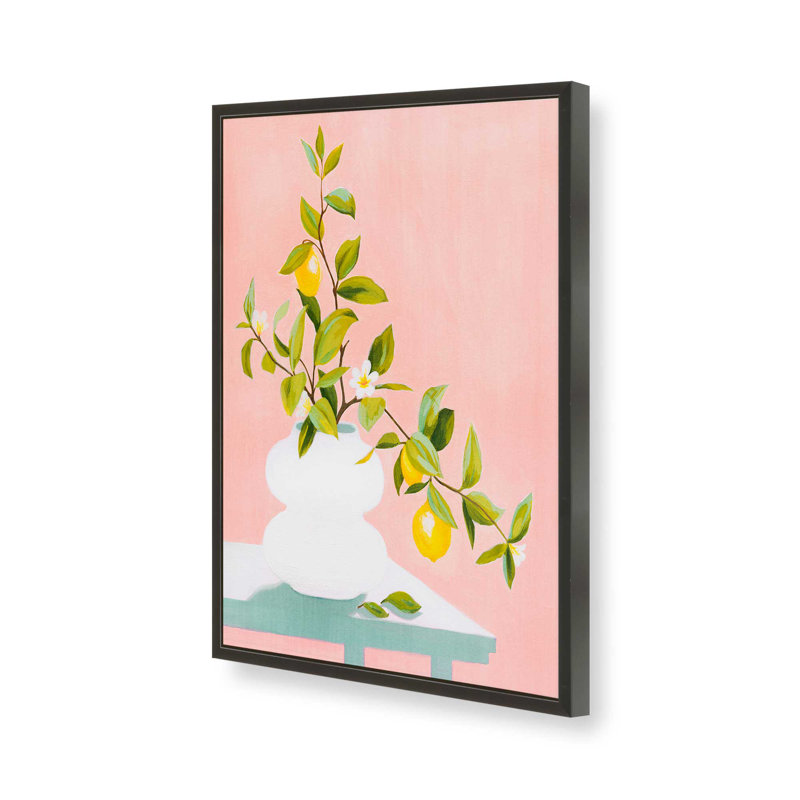 Après-midi Limoncello I par Grace Popp, reproduction d'art, H 36 po x l 24 po, Noir