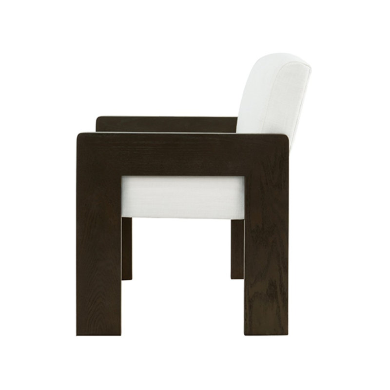 Astor Linen Armchair, Espresso Oak