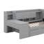 Lit de jour simple tapissier avec tiroirs, tablettes, armoires rabattables et table d'appoint-1860326451