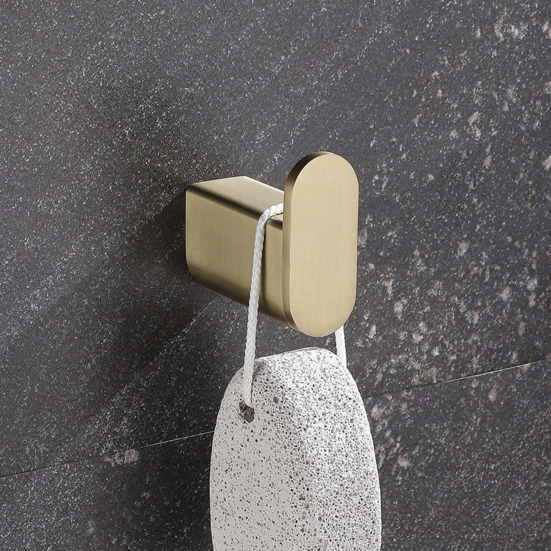 5-Piece Stainless Steel Bathroom Hardware Set, Brushed Gold