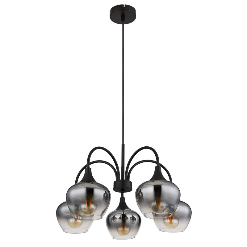 Zoey 5 - Light Matte Black Pendant