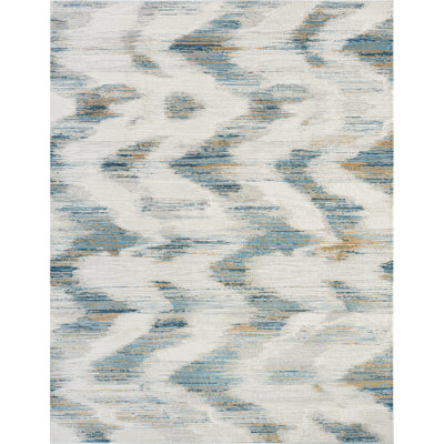 Tapis bleu Bliss Ikat