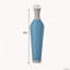 Vase de sol en rotin en PVC tressé à la main, 99 cm de hauteur, rayures bleues et blanches, style champêtre côtier