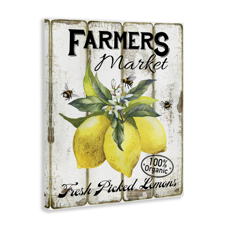 Art mural sur toile, "Rustic Farm Market" par Creatif Belle bp-571_CN, H 20 po x l 16 po