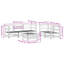 62cm Wide Patio Sofa with Cushions