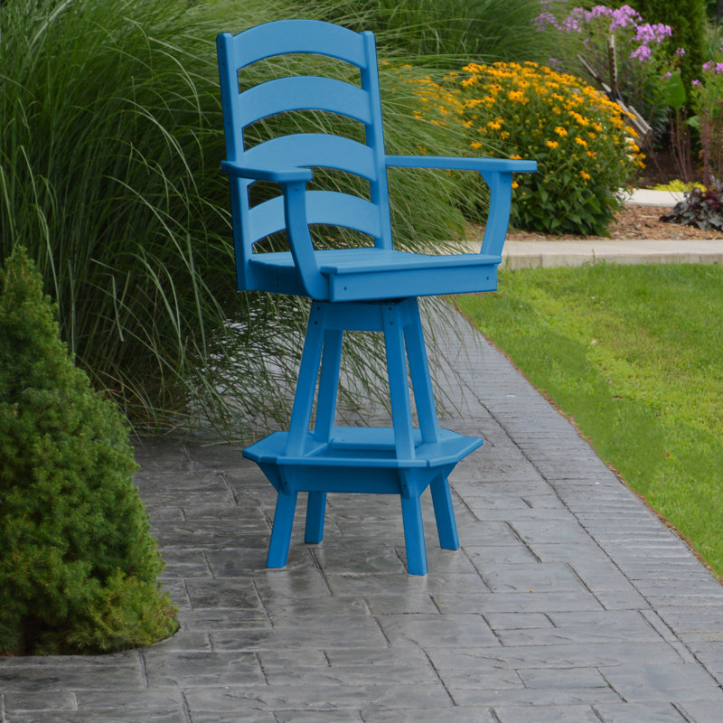 Tabouret de bar rotatif 29 po Nettie, Bleu