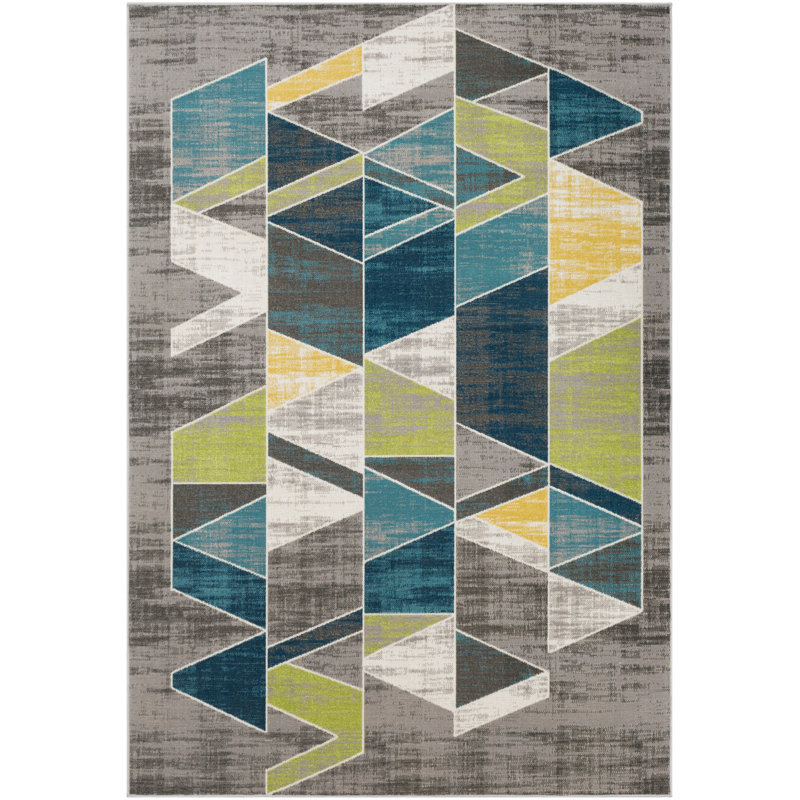 Henton Geometric Indoor Rug, Rectangle 5'3" x 7'6"