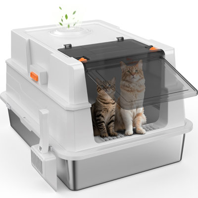 Stainless Steel Covered Litter Box