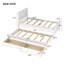 Lit plateforme simple avec lit gigogne et tiroirs, blanc