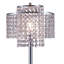 Lampe de table 26 po à 2 niveaux «Holly Glam» avec charge et port USB, 26 po, argent