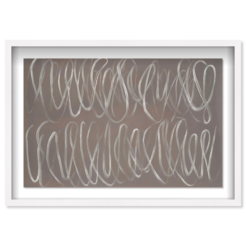 Oliver Gal Coastal Mirage I Abstract - Luxury Shadowbox Framed Wall Art, 31.5" H x 46.5" W, White