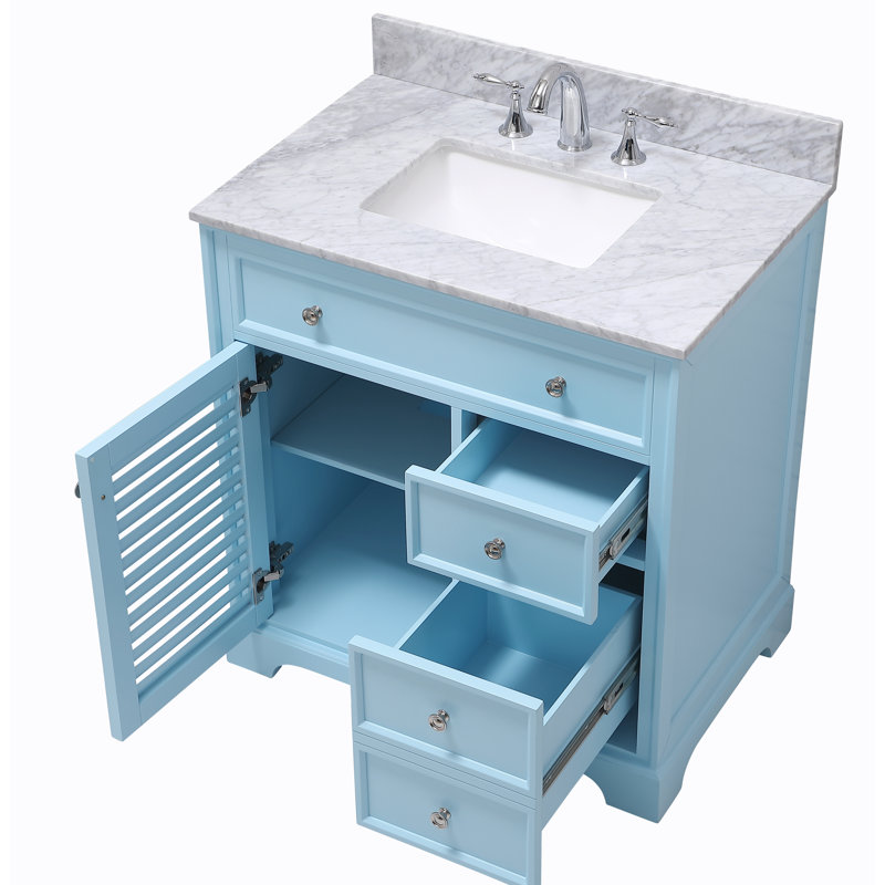 Ensemble de meuble-lavabo simple 32 po Closter, Bleu poudré