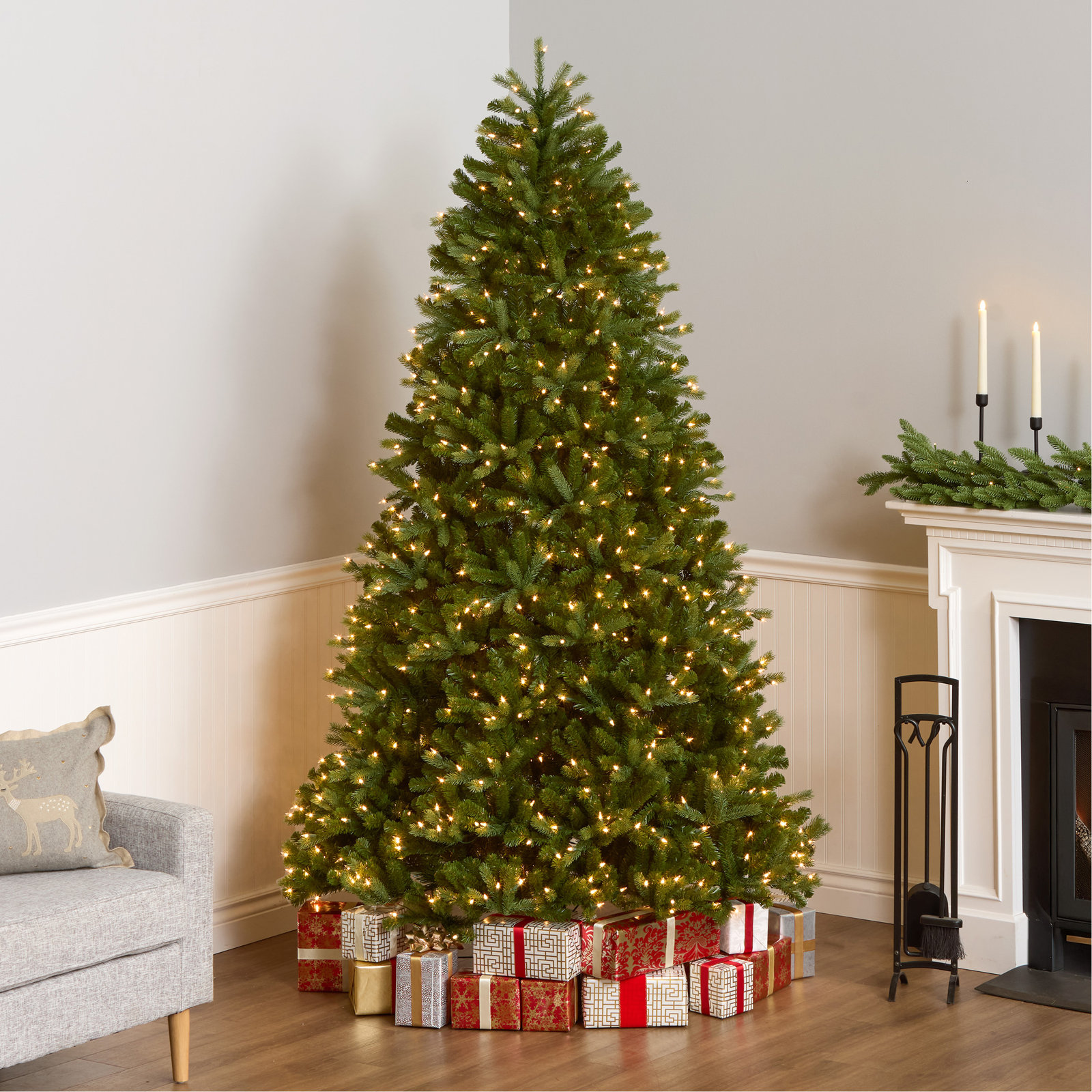 Pre-Lit Fir Christmas Tree, 7'5"